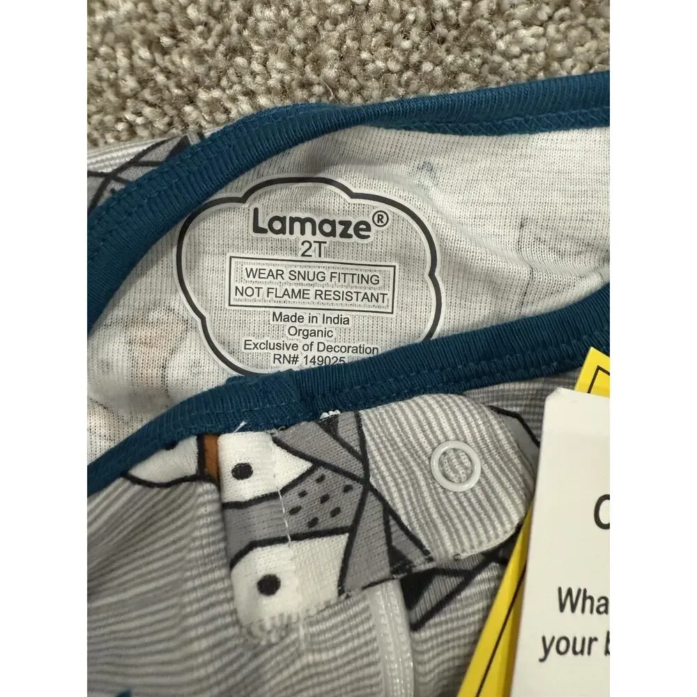 Lamaze Organic 2T Footed Sleeper One Piece NWT Fox Print - Picture 3 of 5